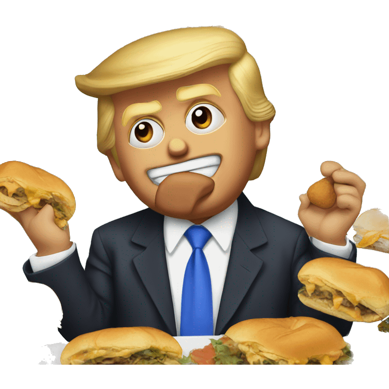 donald trump eing eating emoji