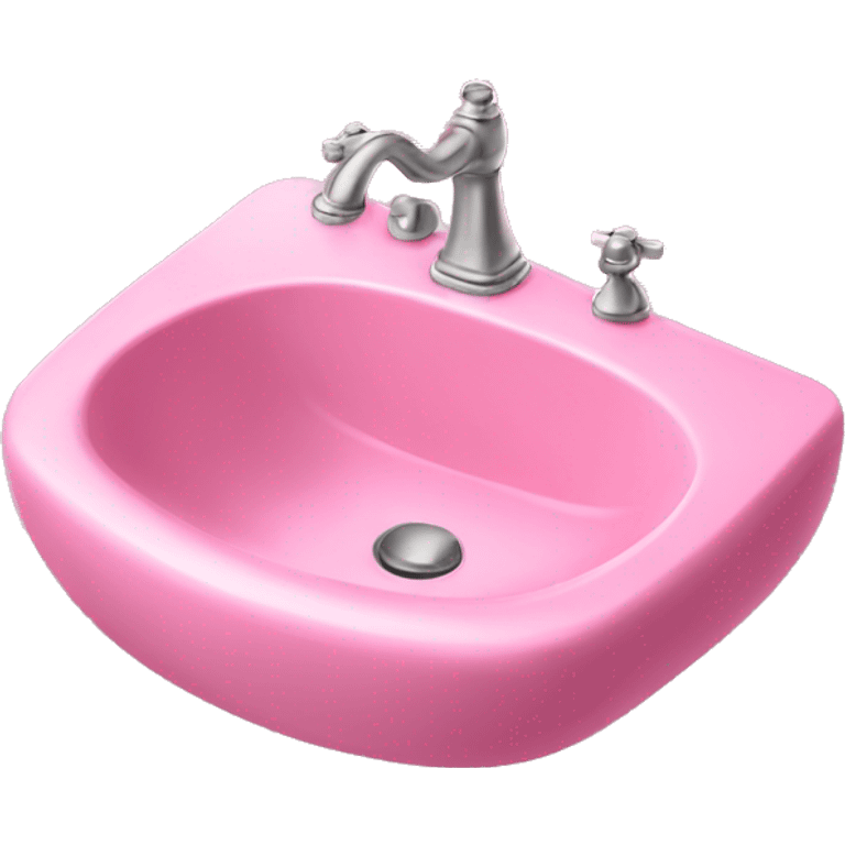 Pink bathroom sink emoji