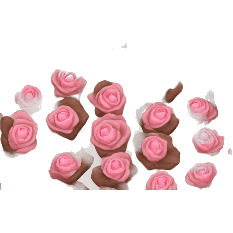 brown and pink rose emoji