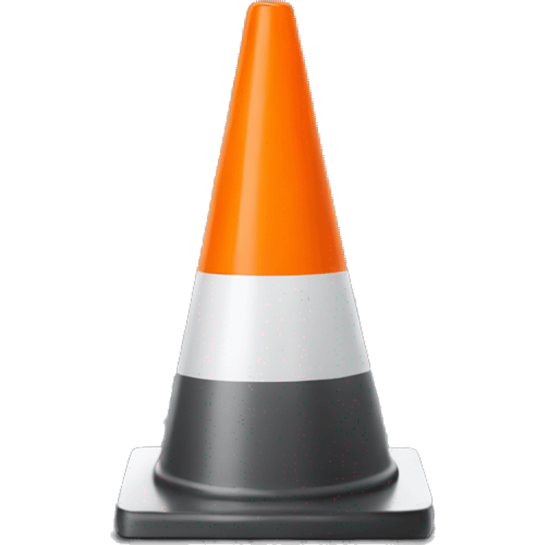 Colorful traffic cone emoji