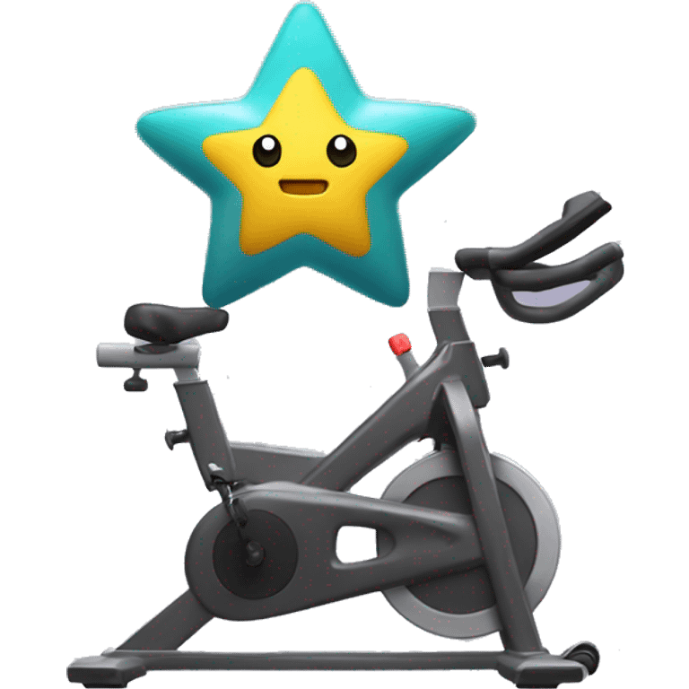 staryu on a stationary bike emoji