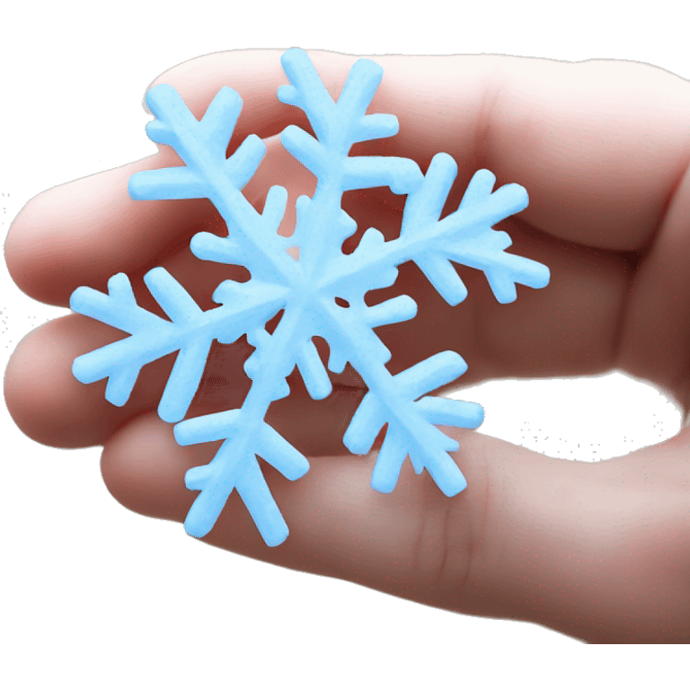 snowflake in the palm of your hand emoji