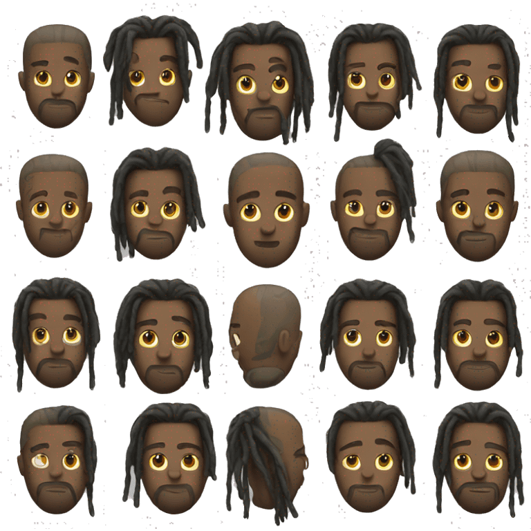 man with dreads emoji