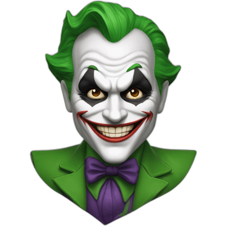 Le joker de Batman qui esquisse un grand sourire emoji