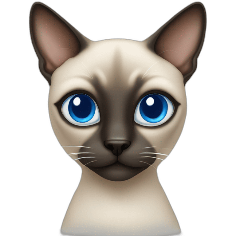 thai siamese cat with blue eyes emoji