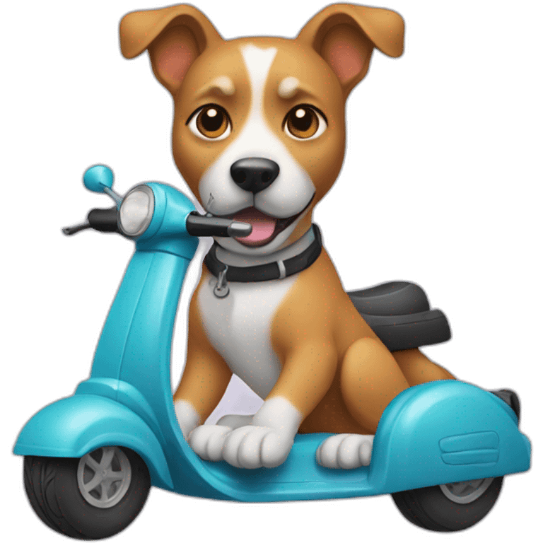 dog driving scooter emoji