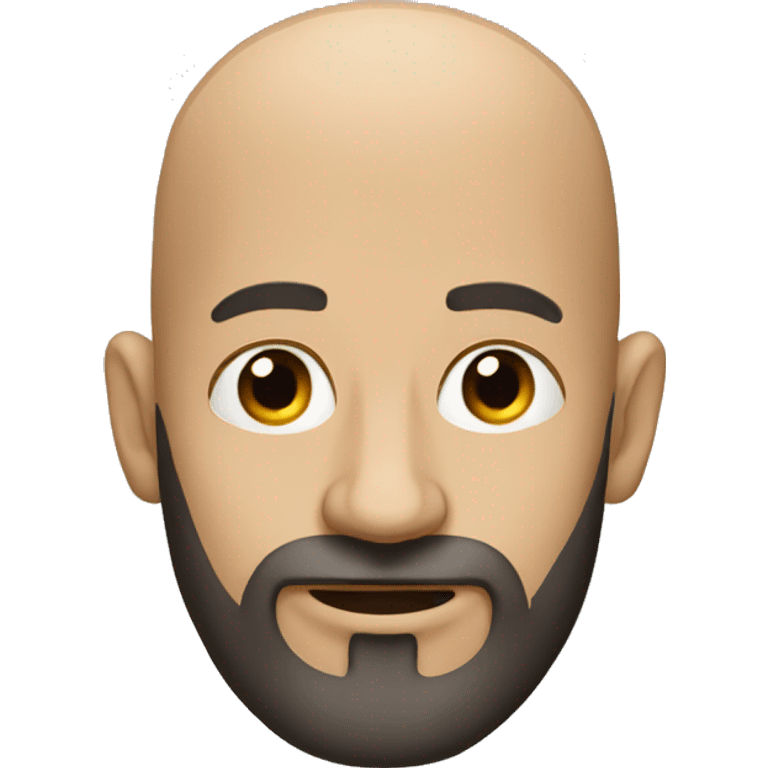 Bald man with large nose and beard emoji