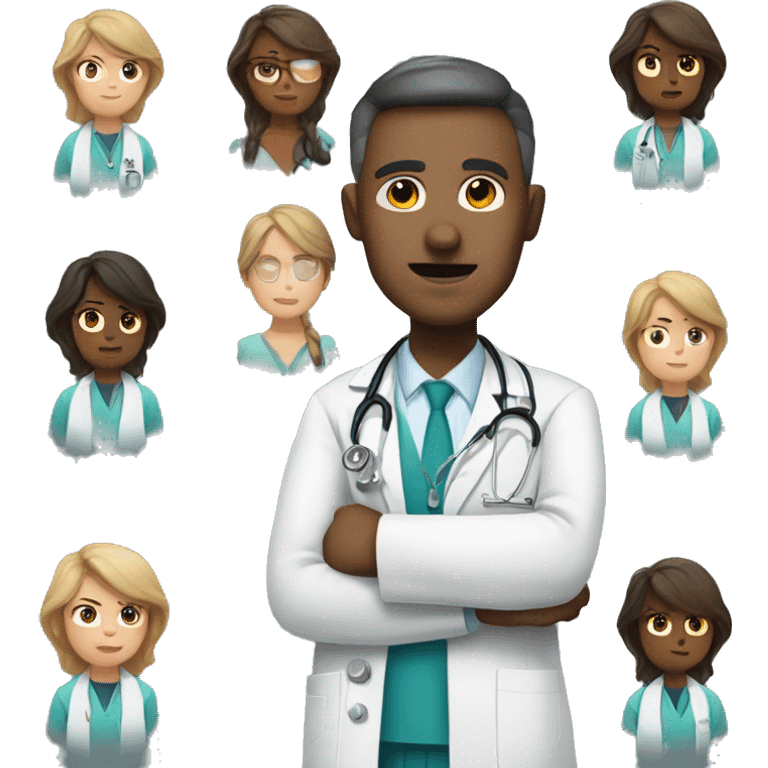 doctor doesn't know how to treat the patient emoji