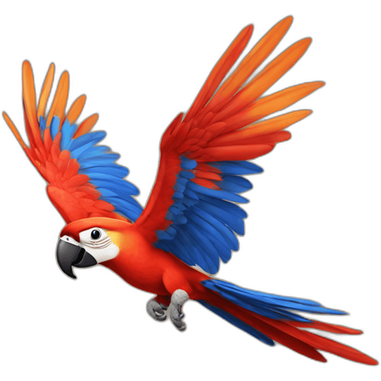 Scarlet Macaw Flying emoji