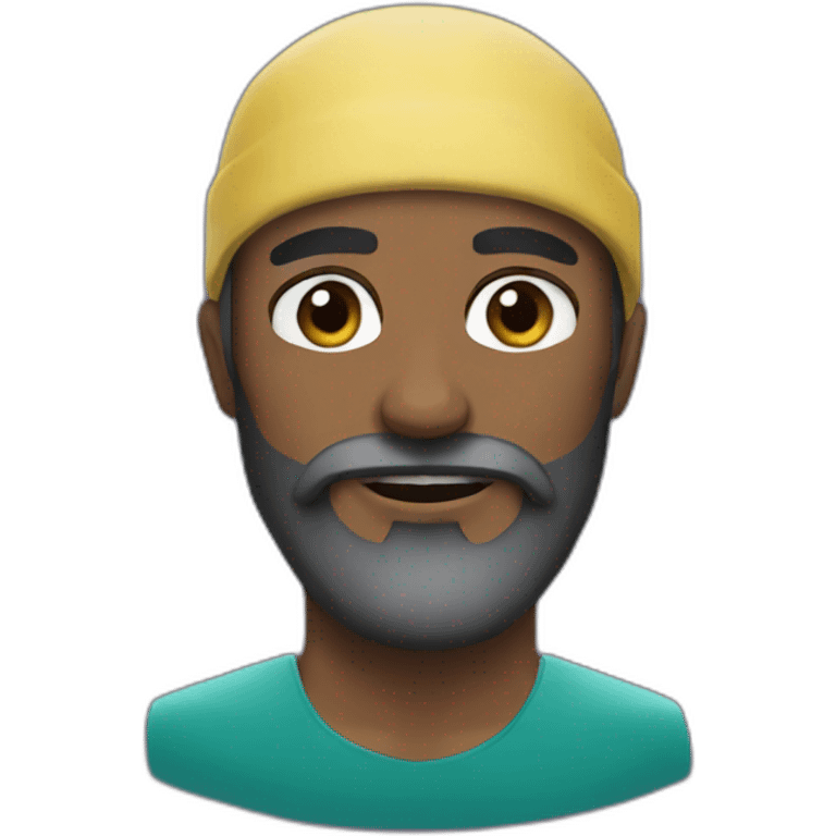 Athletic swimmer black beard emoji