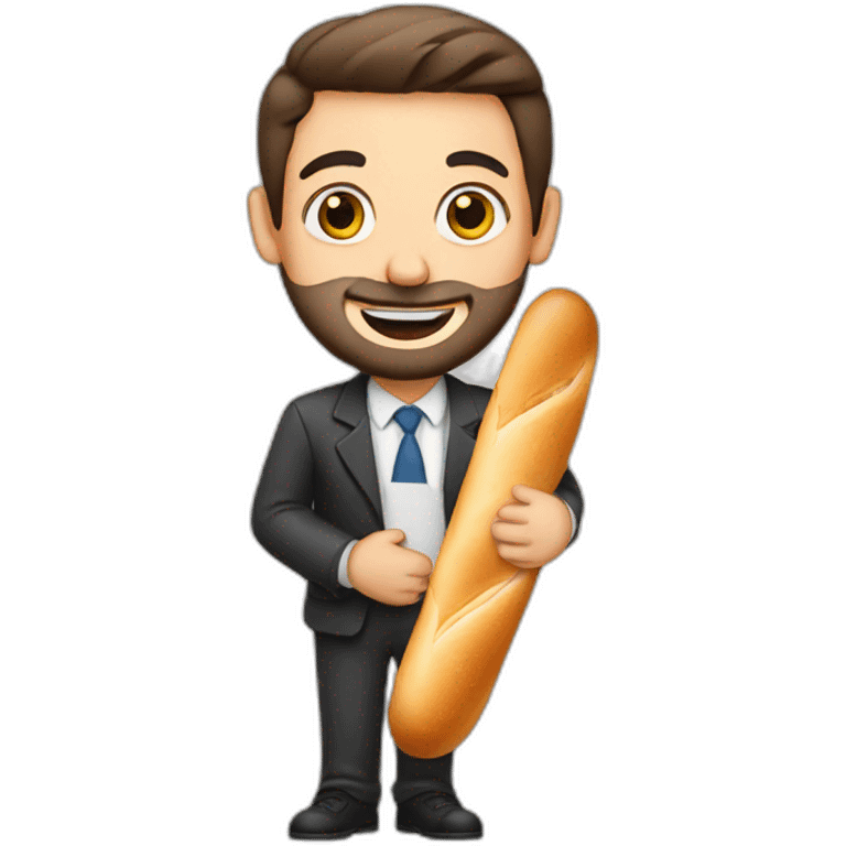 jewish man holding a baguette emoji