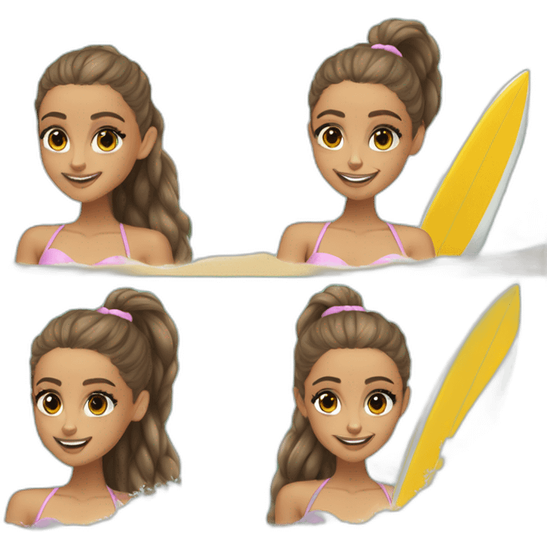 Ariana grande qui fait du surf emoji