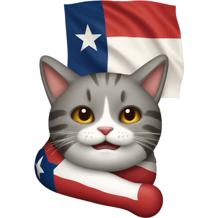 cat hugging texas flag emoji