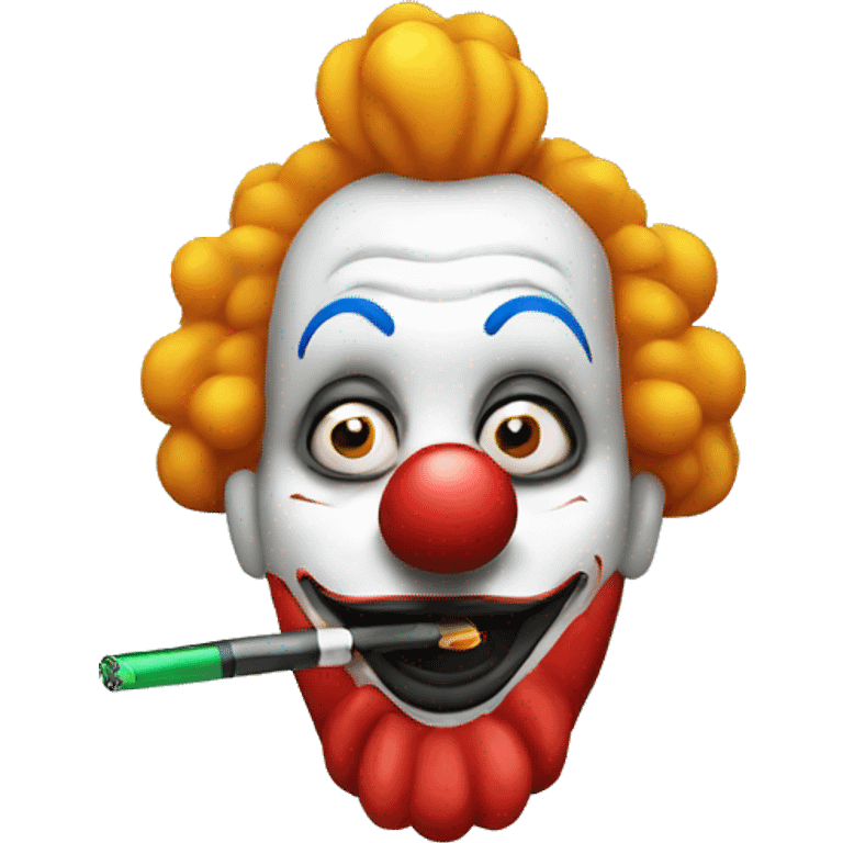 clown who smokes an electronic cigarette emoji