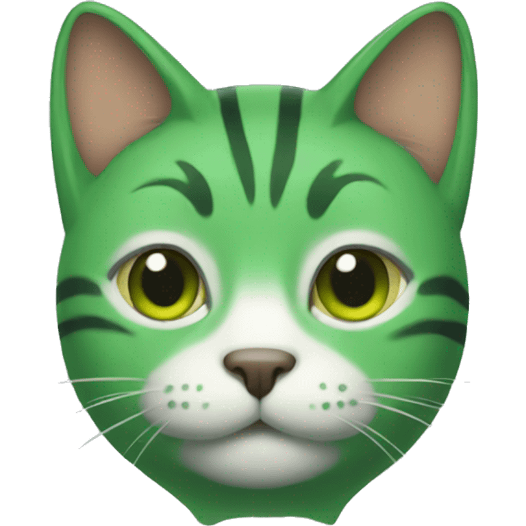 Green cat emoji