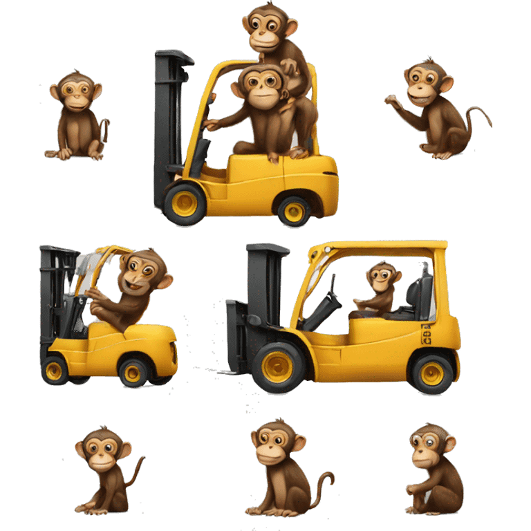 Forklift monkey emoji