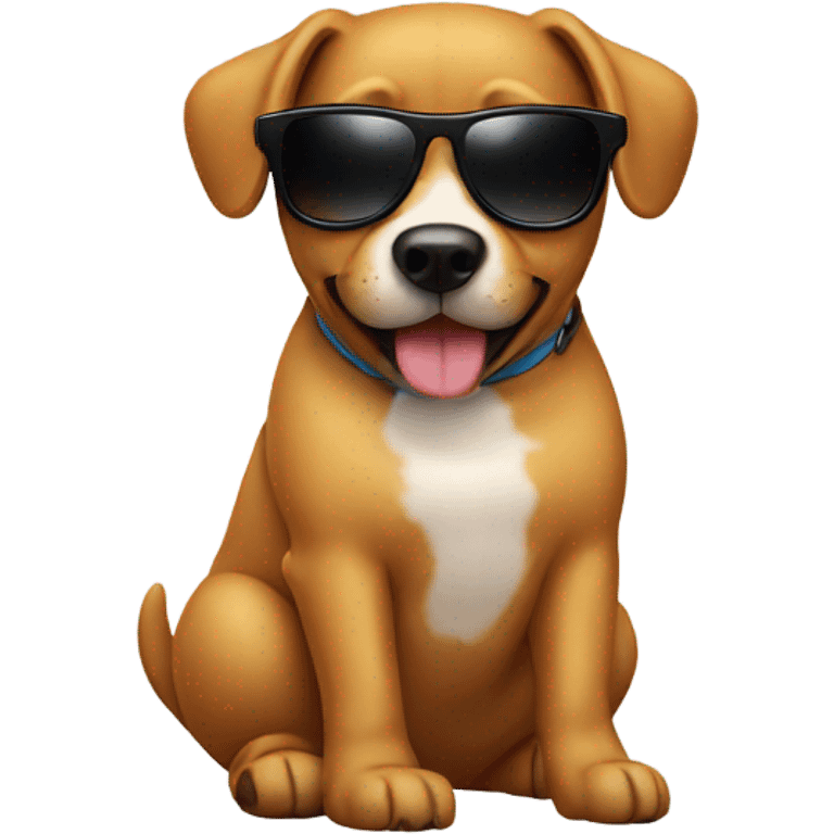 Dog with sunglasses emoji