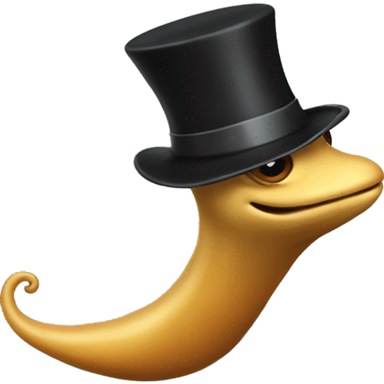 slug with top hat emoji