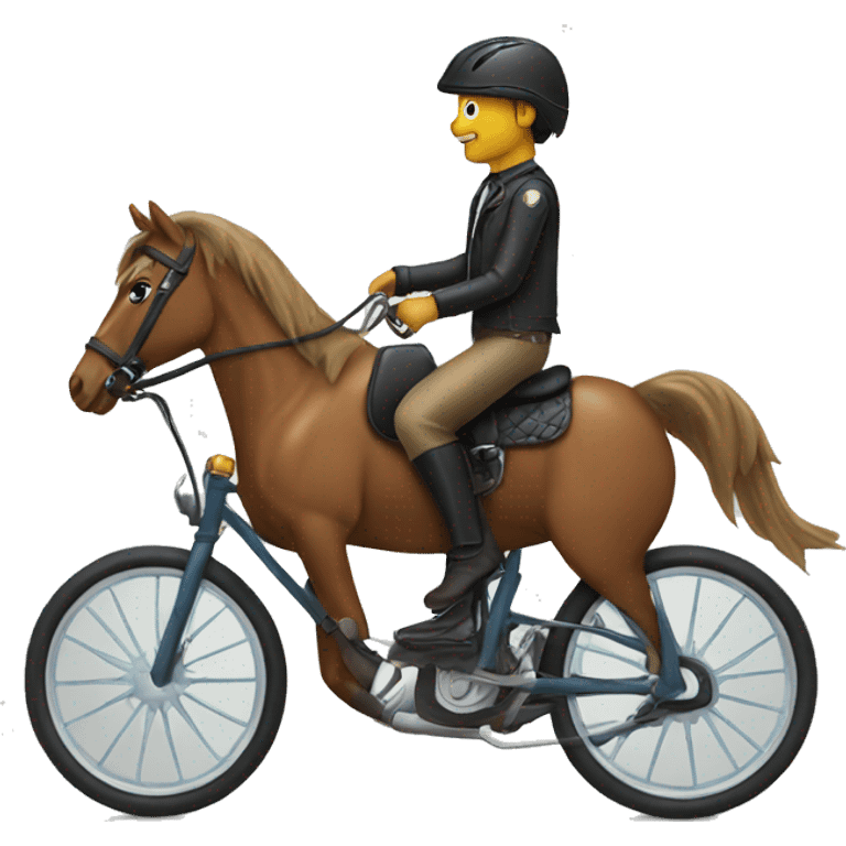 Horse riding a bike  emoji