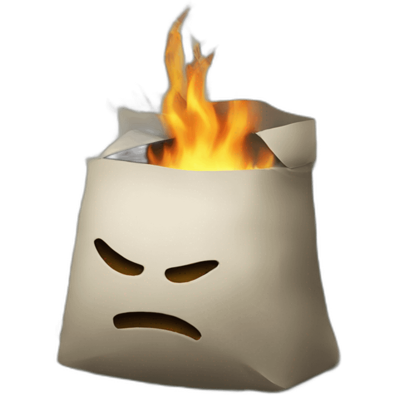 Burning wad of money emoji