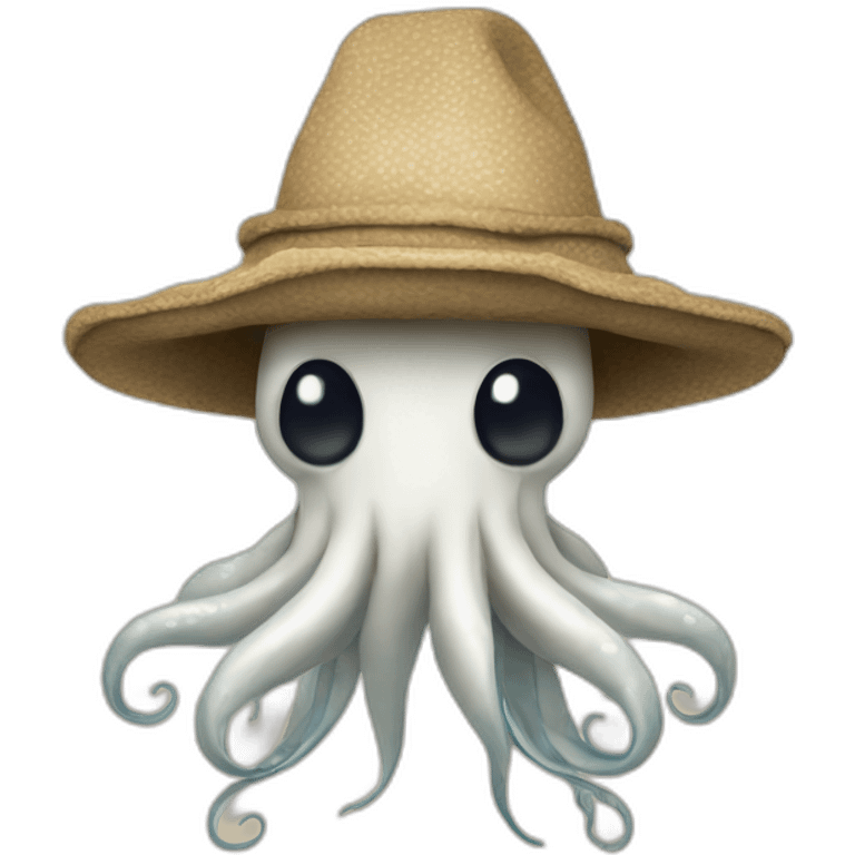 Squid wearing a trapper hat emoji