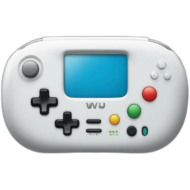 Nintendo Wii u console and Wii u gamepad emoji