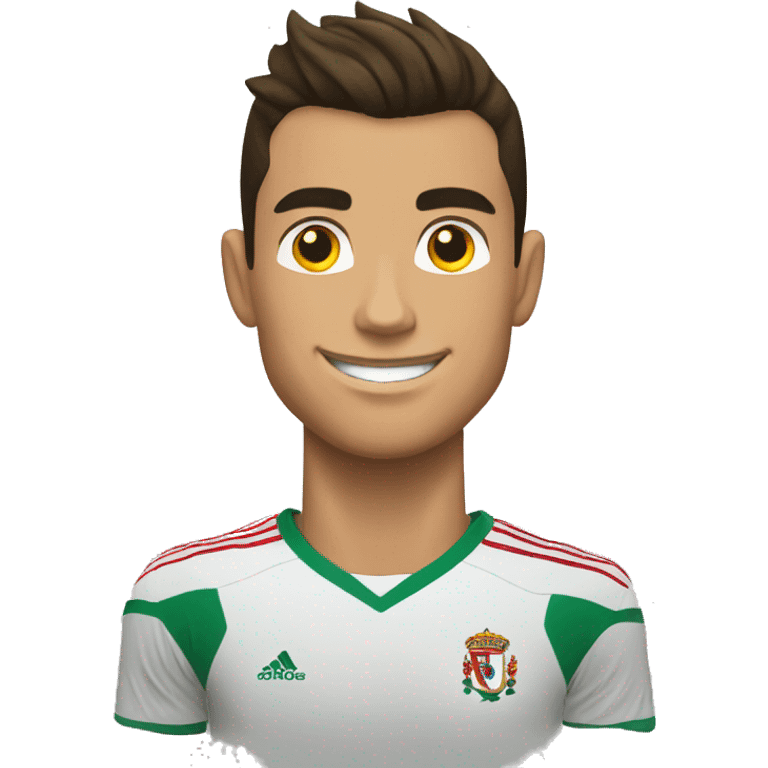 Cristiano Ronaldo with portugal shirt PNG emoji