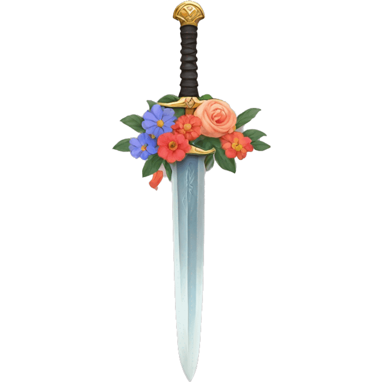 sword with florals emoji