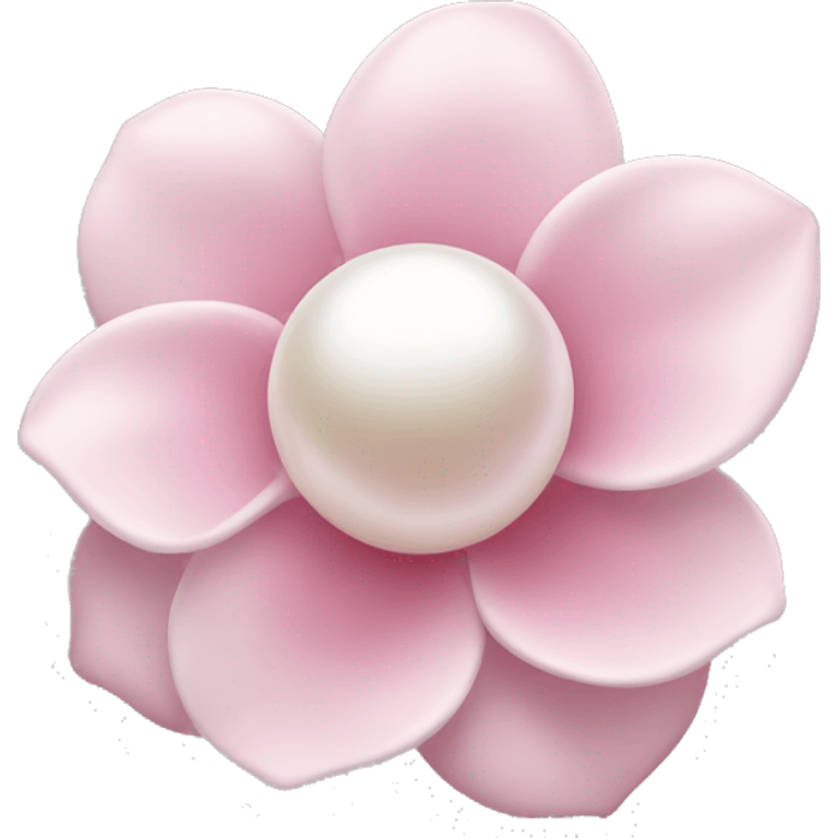 Pearl light pink flower emoji