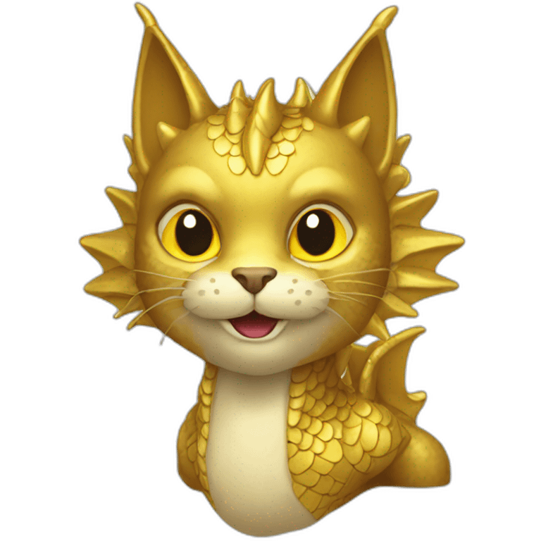 cat gold dragon emoji