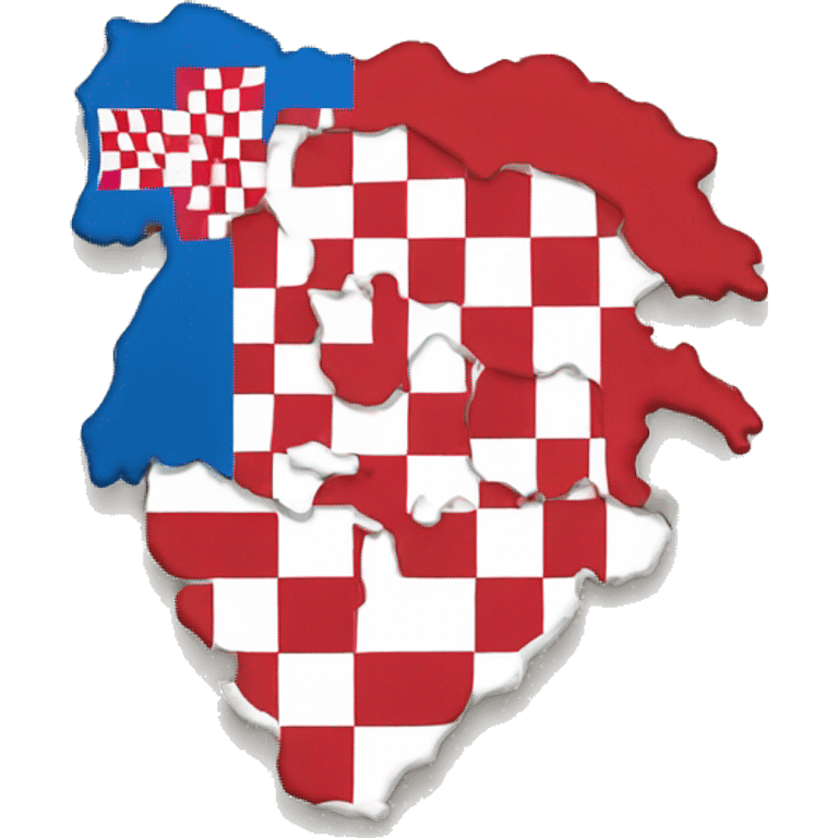 Shape of Croatia country emoji