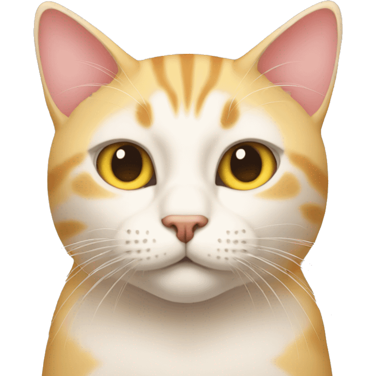 cat with jone eye closed yellow cat emoji