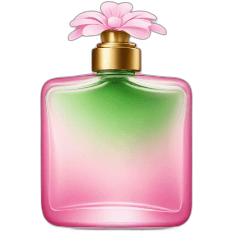 Parfume bottle green flower pink emoji