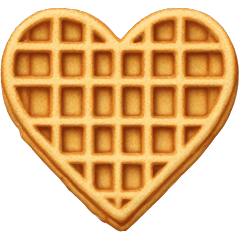 Beige heart waffle emoji