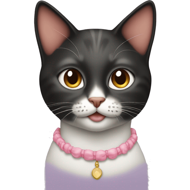 A coquette cat emoji