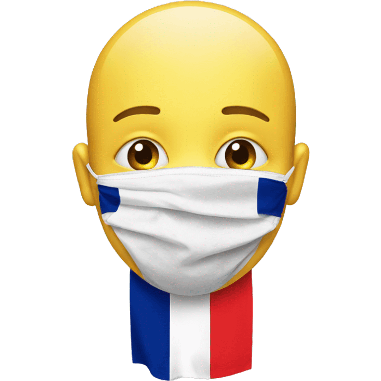 Smiley with broken nose and french flag emoji