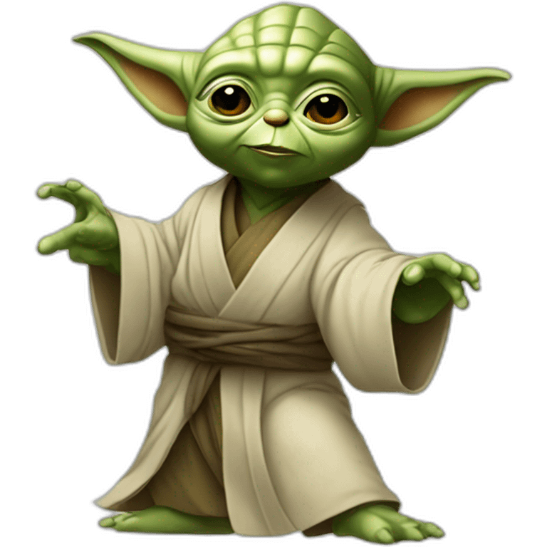 Yoda qui danse avec une boule a facette emoji