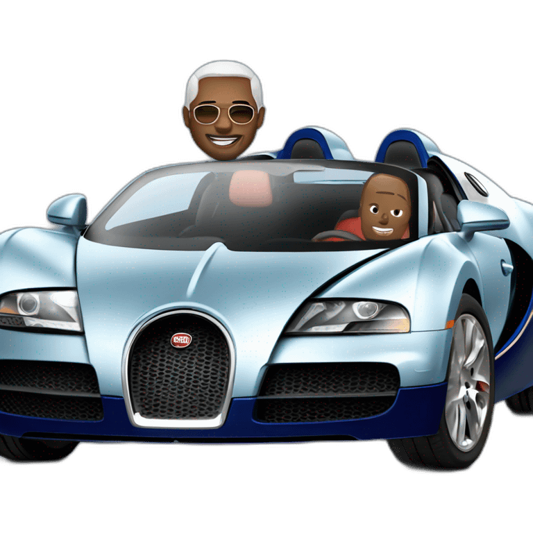 Man driveing a Bugatti Veyron  emoji