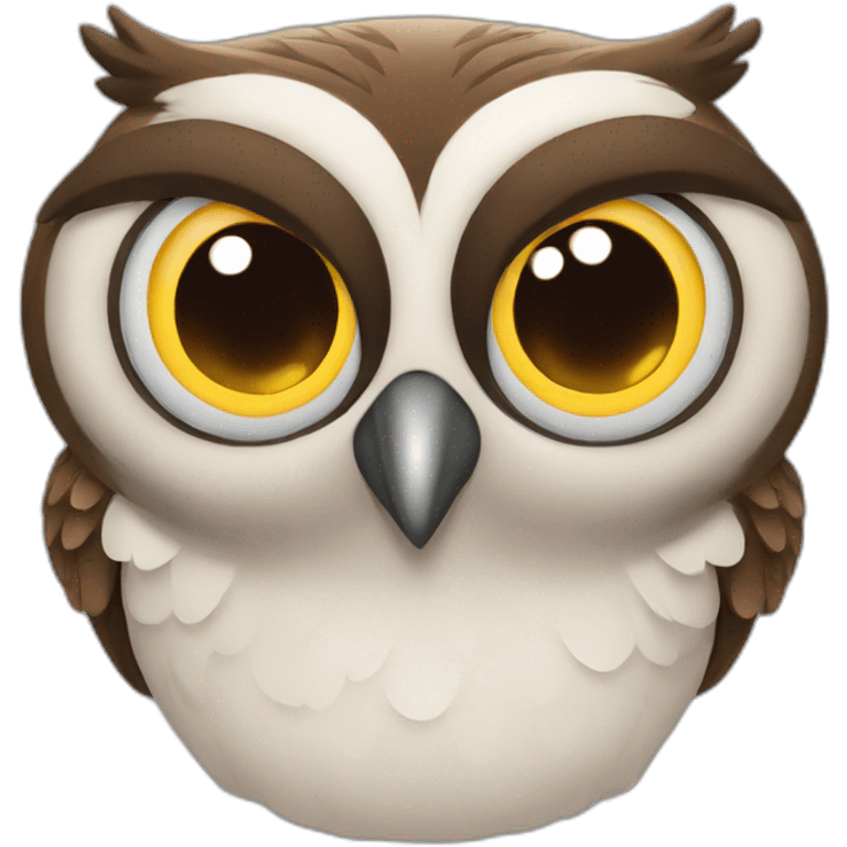 a goofy owl emoji