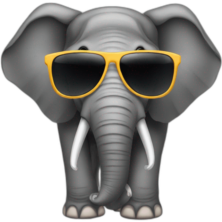 Elephant with sunglasses emoji