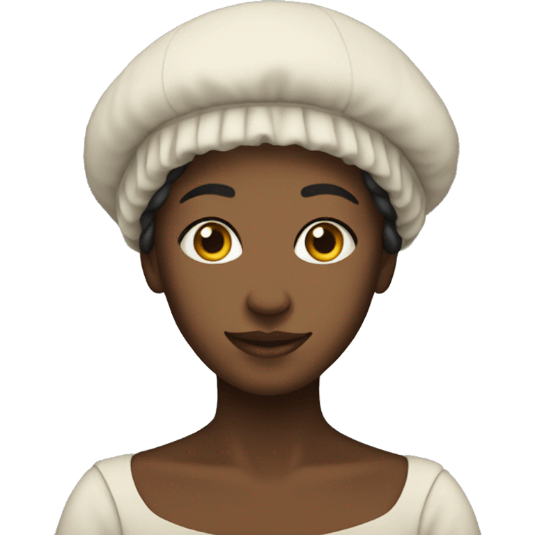 Rashanique with a bonnet emoji