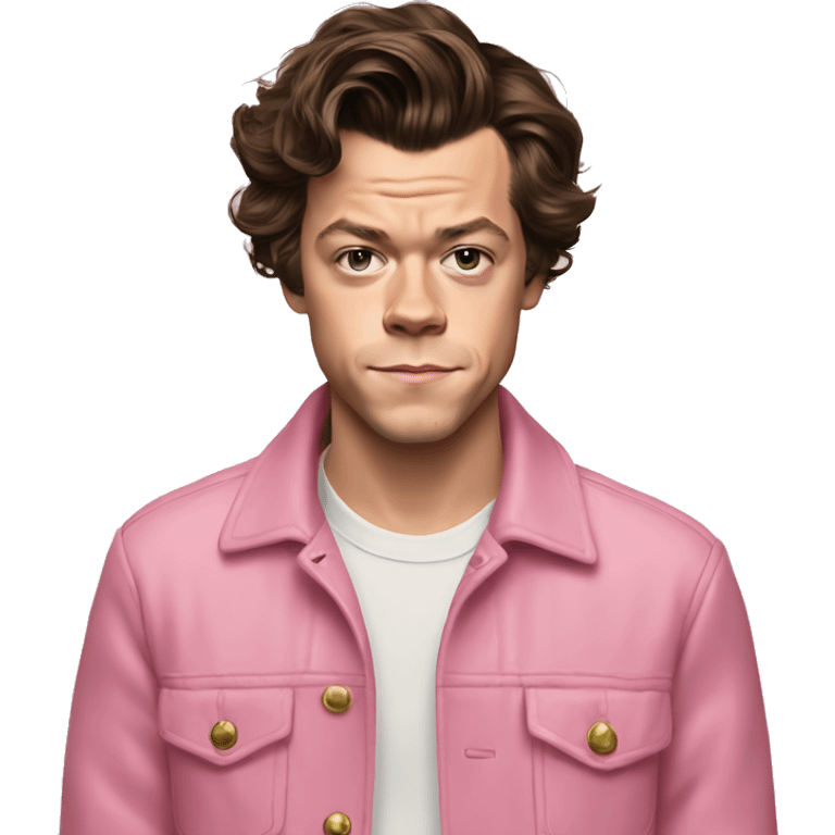 harry styles full body wearing pink emoji