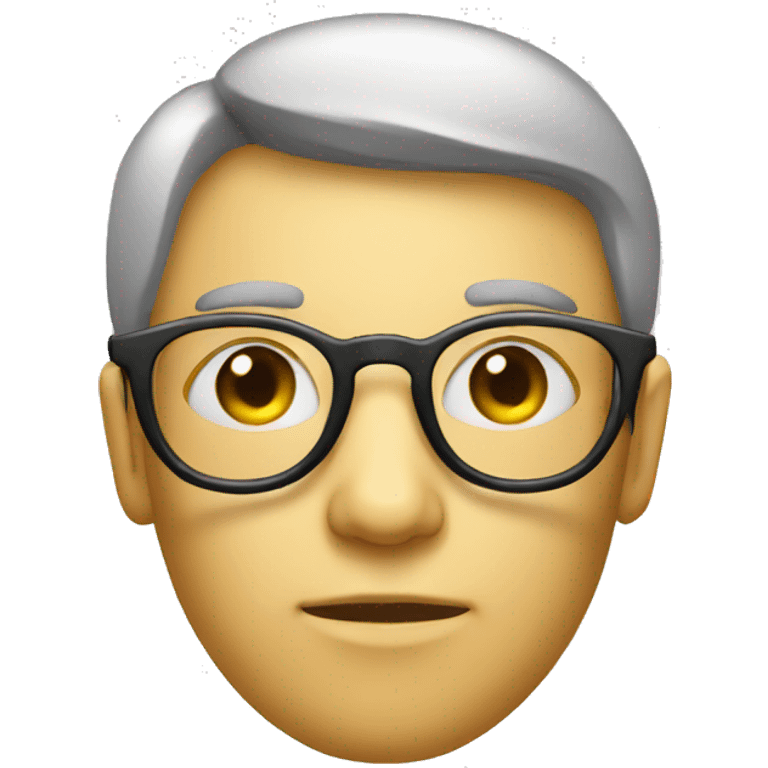 a thinking human face with specs emoji