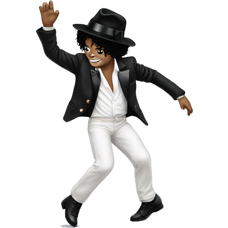 Michael Jackson doing a Moonwalk emoji