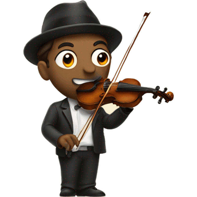 Rana con violin emoji