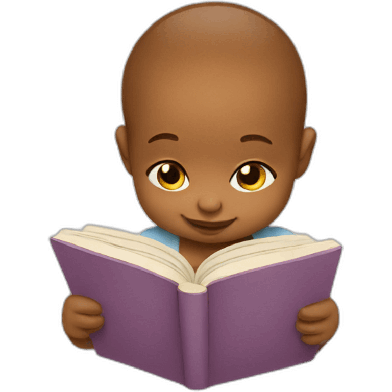 Baby reading emoji