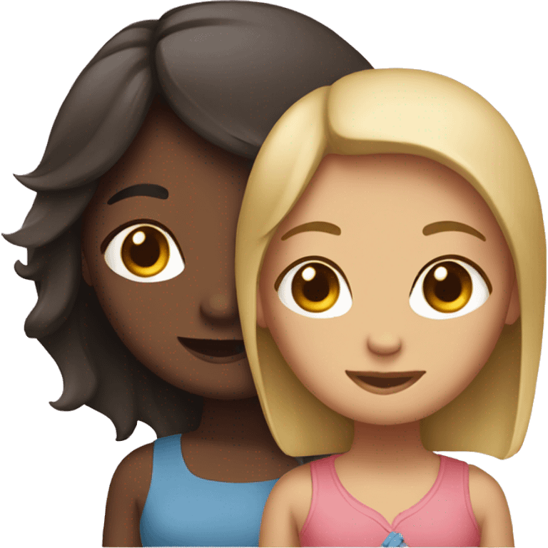 Two girls in a couple emoji