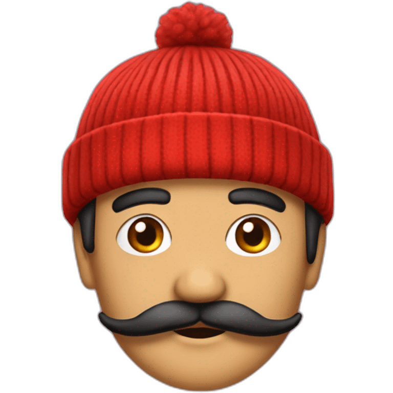 Cheech with red beanie and black mustach emoji