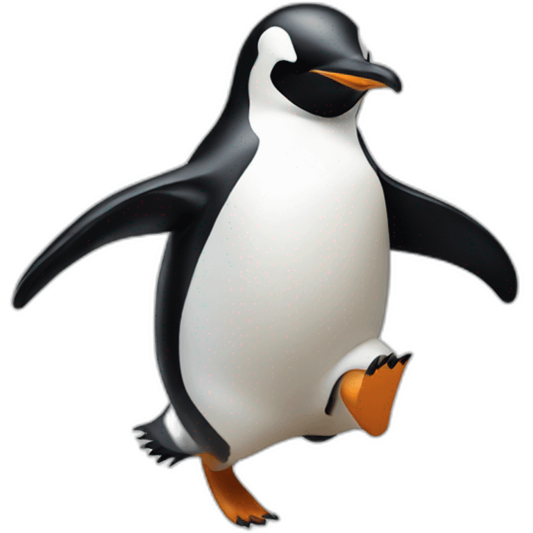 Penguin running  emoji