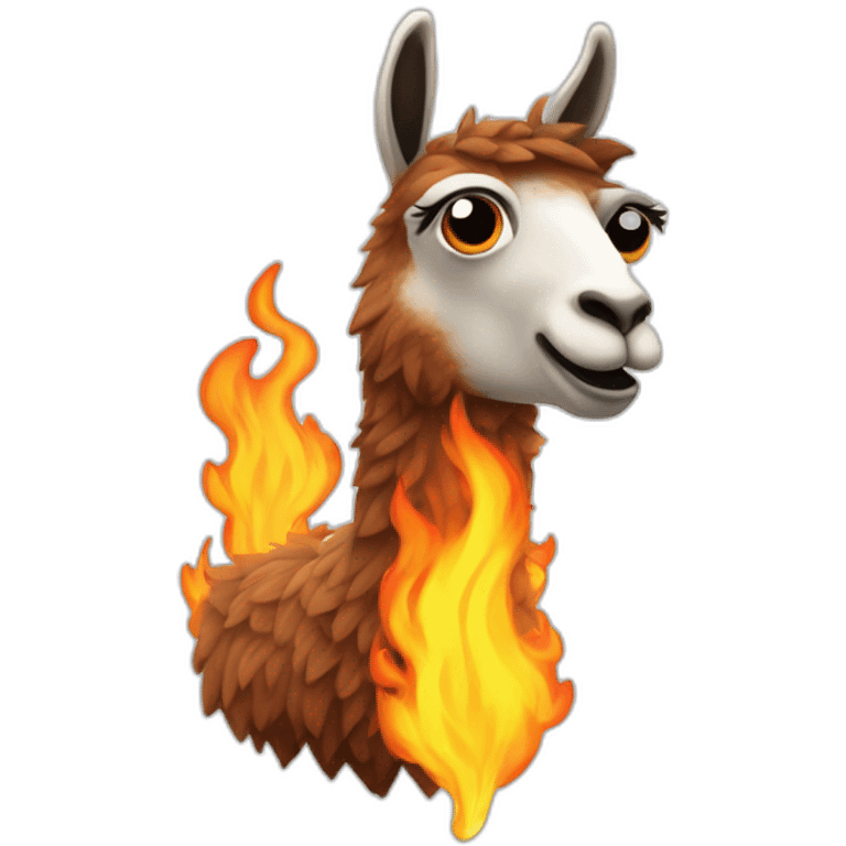 Una llama de fuego con una cremallera en la boca  emoji